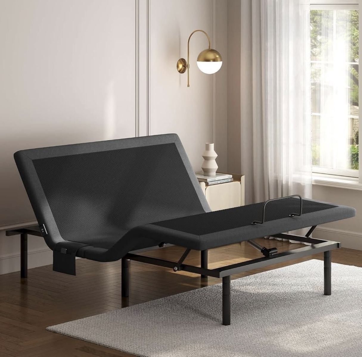 Adjustable Bed Frame Black Powered Base