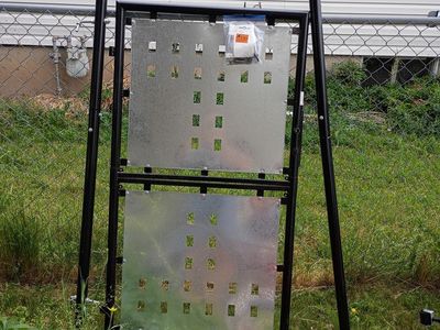 vidaXL Modular Metal Panel Gate - Black Frame