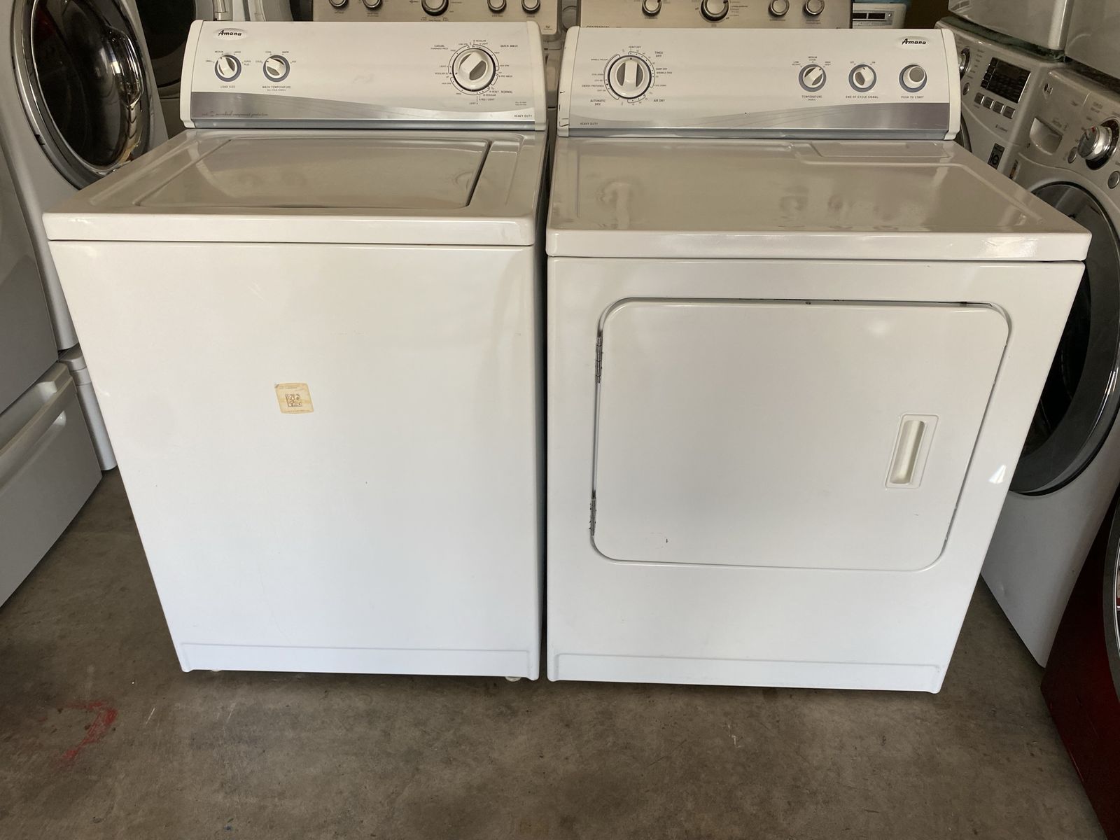 Amana washer and 4 prong electric dryer 