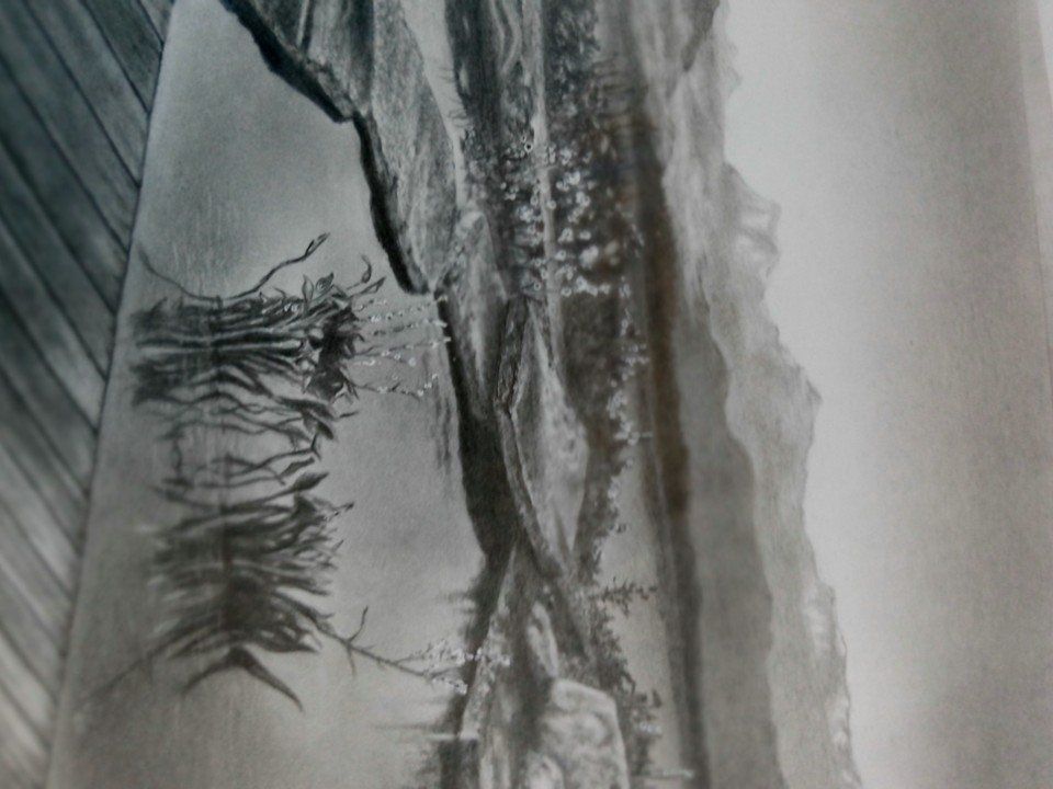 Original Pencil Drawing Landscape Artwork