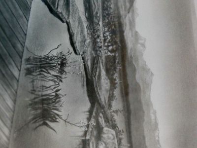 Original Pencil Drawing Landscape Artwork