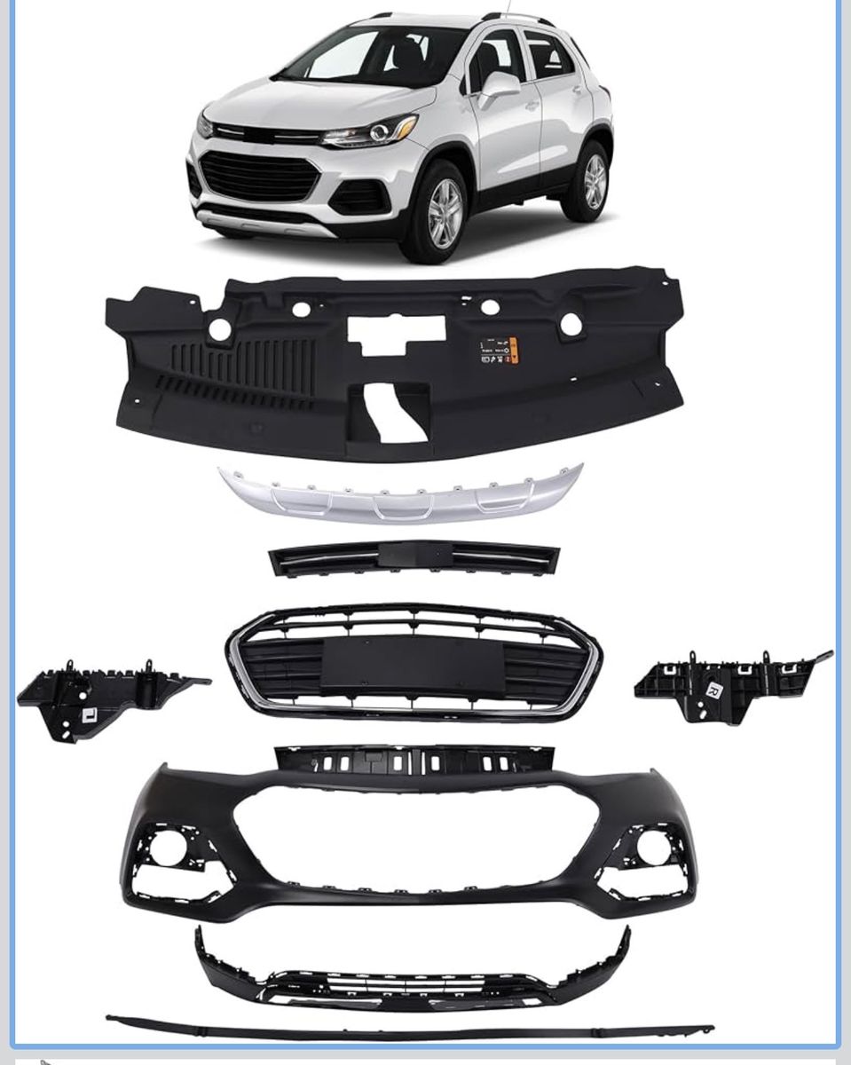 Chevy Trax Front Bumper Cover Grille Support 2017-2020 - Complete Assembly, Black