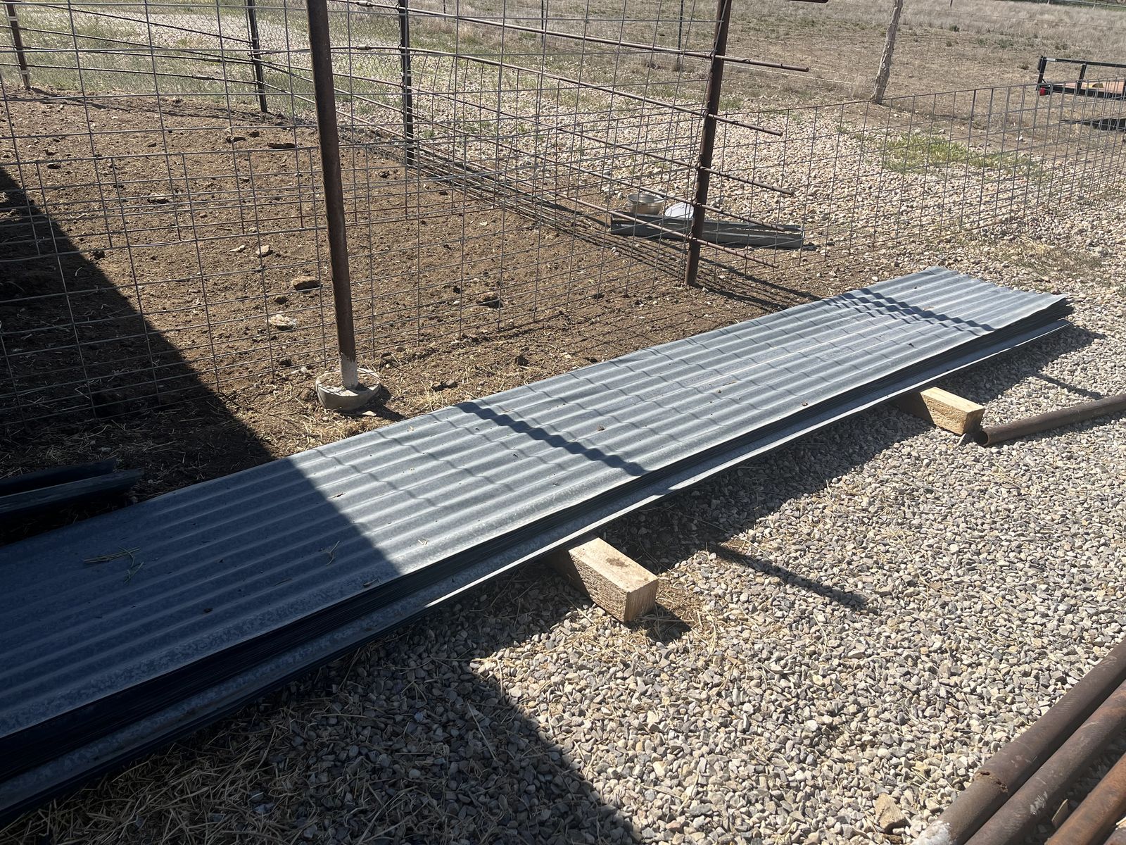 Corrugated roofing metal used