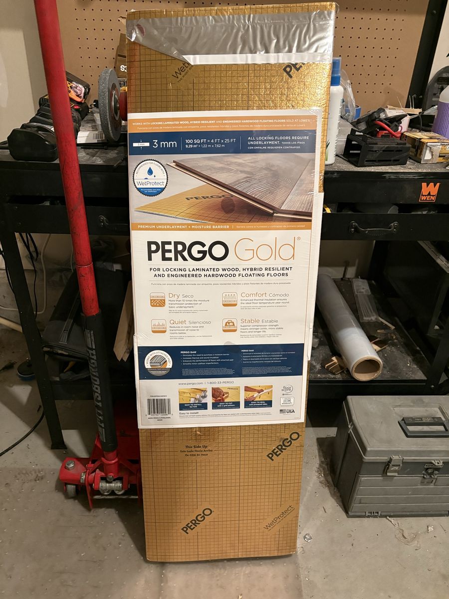 Pergo Gold 3mm Underlayment for Laminate/Hardwood Flooring, 100 sq ft, WetProtect Moisture Barrier I have 11