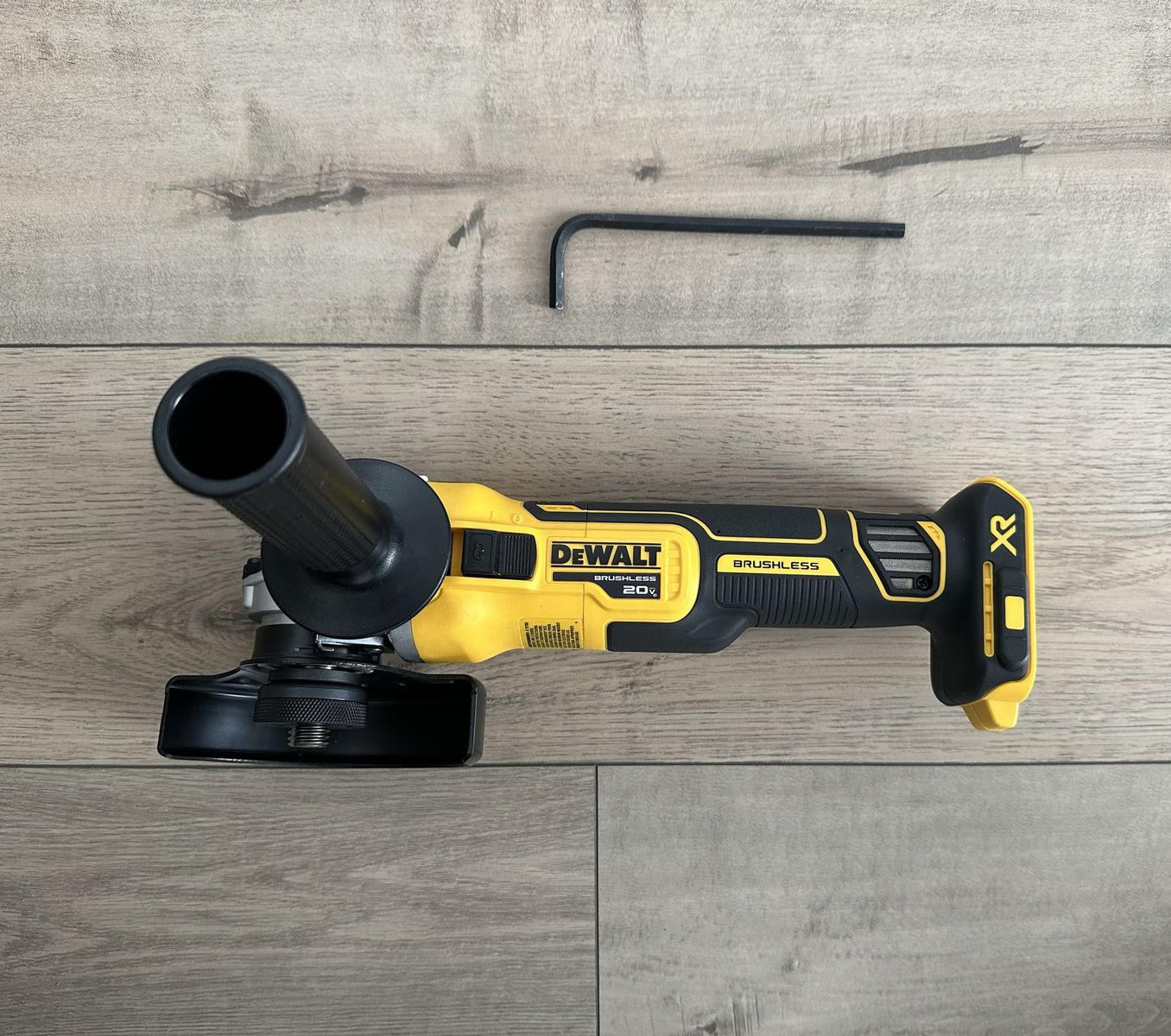 Dewalt XR 4.5 in Slide Switch Angle Grinder with Kickback Brake