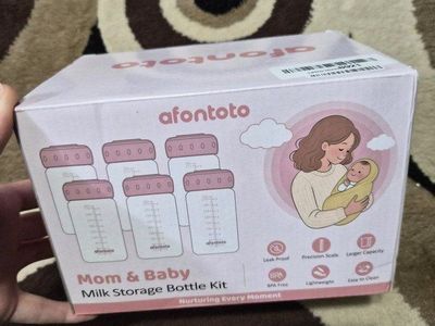Afontoto 10oz Breastmilk Storage Bottles (6-Pack) - Wide-Neck, Leak-Proof, BPA-Free, Spectra Compatible
