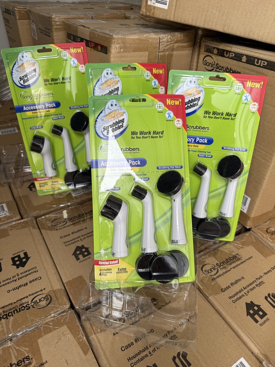 Wholesale Pallet – NEW Sonic Scrubber Scrubbing Bubbles Accessory Pack