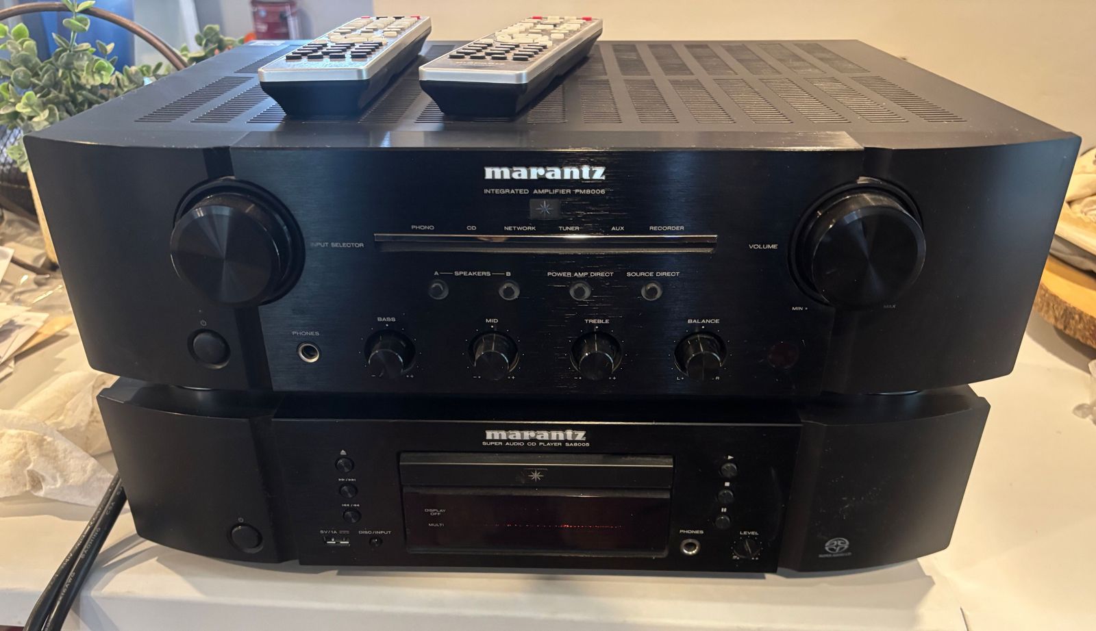 MARANTZ Integrated Amplifier PM8006 and Super Audio CD Player SA8005  Pair w. Remotes