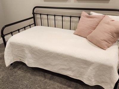 Twin Metal Daybed Headboard and Frame with Trundle