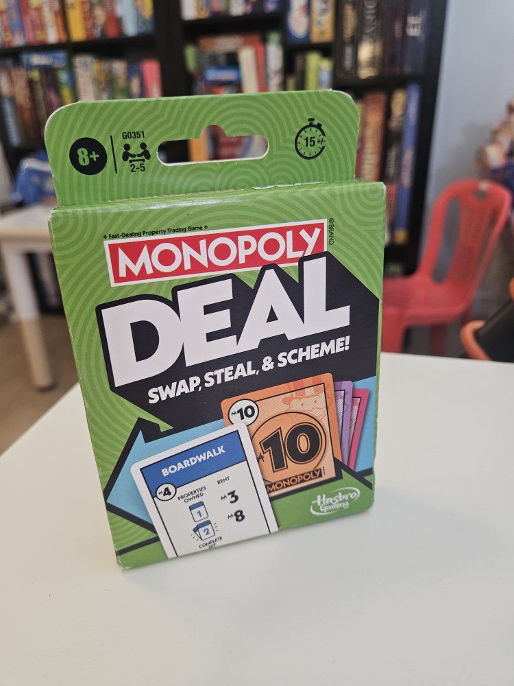 NEW Monopoly Deal Card Game by Hasbro - Fast-Dealing Trading Game, Ages 8+