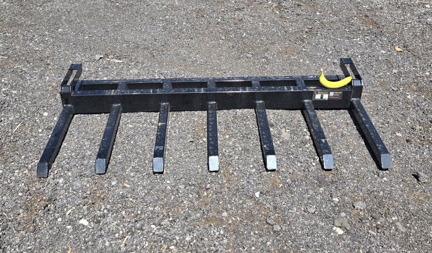 NEW Wolverine 7 Tine Heavy Duty Bucket Pallet Debris Forks, 5500 lbs Capacity Rating (Skid Steer)