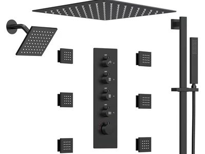 17-Spray 16 and 6in. Dual Shower Matte Black