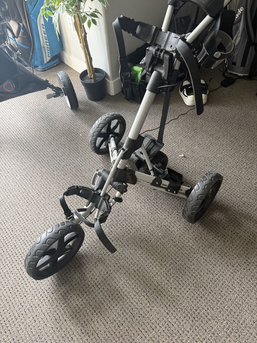Golf Push Cart with Caddie Wheel.