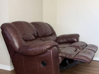 Leather Love Seat Couch Recliner