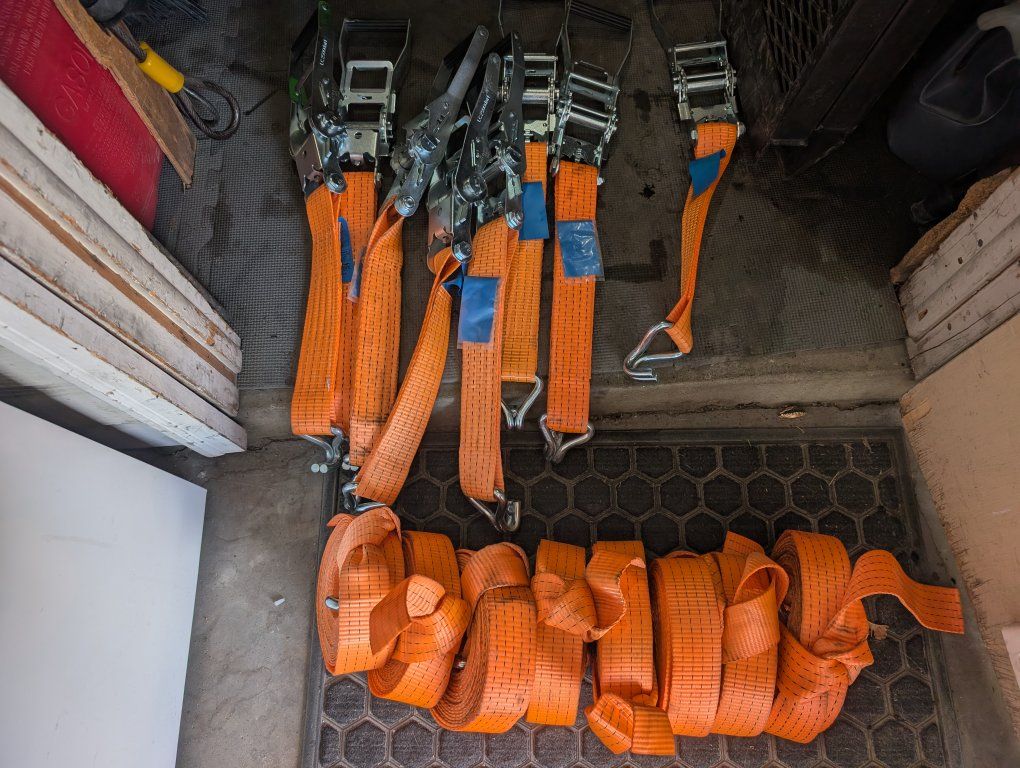 Orange Ratchet Straps Heavy Duty Tie-Down