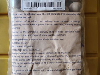 Natural Camphor Balls 56 total. Closets Drawers Deodorizers Anti Moth