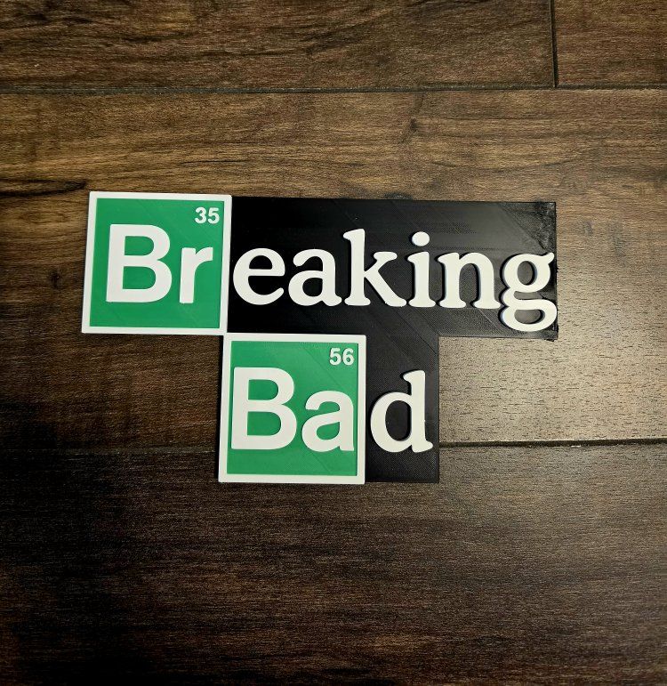 3D Printed Breaking Bad Logo Signs (Minor Misprints)