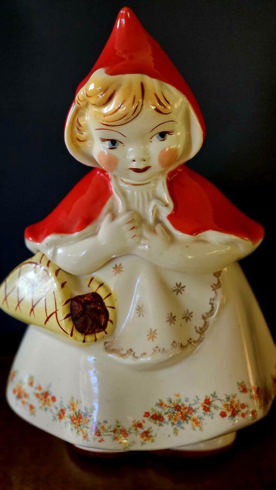 HULL USA 2 Piece LITTLE RED RIDING HOOD Cookie Jar