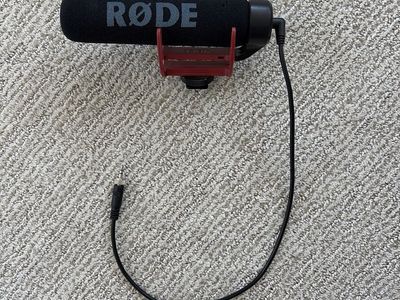 Rode VideoMic GO On-Camera Microphone with Rycote Lyre Shock Mount - Excellent Condition