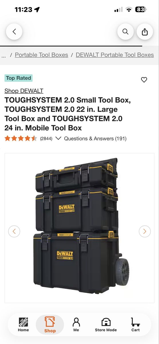 DEWALT ToughSystem 2.0 3-Piece Rolling Tool Box Set