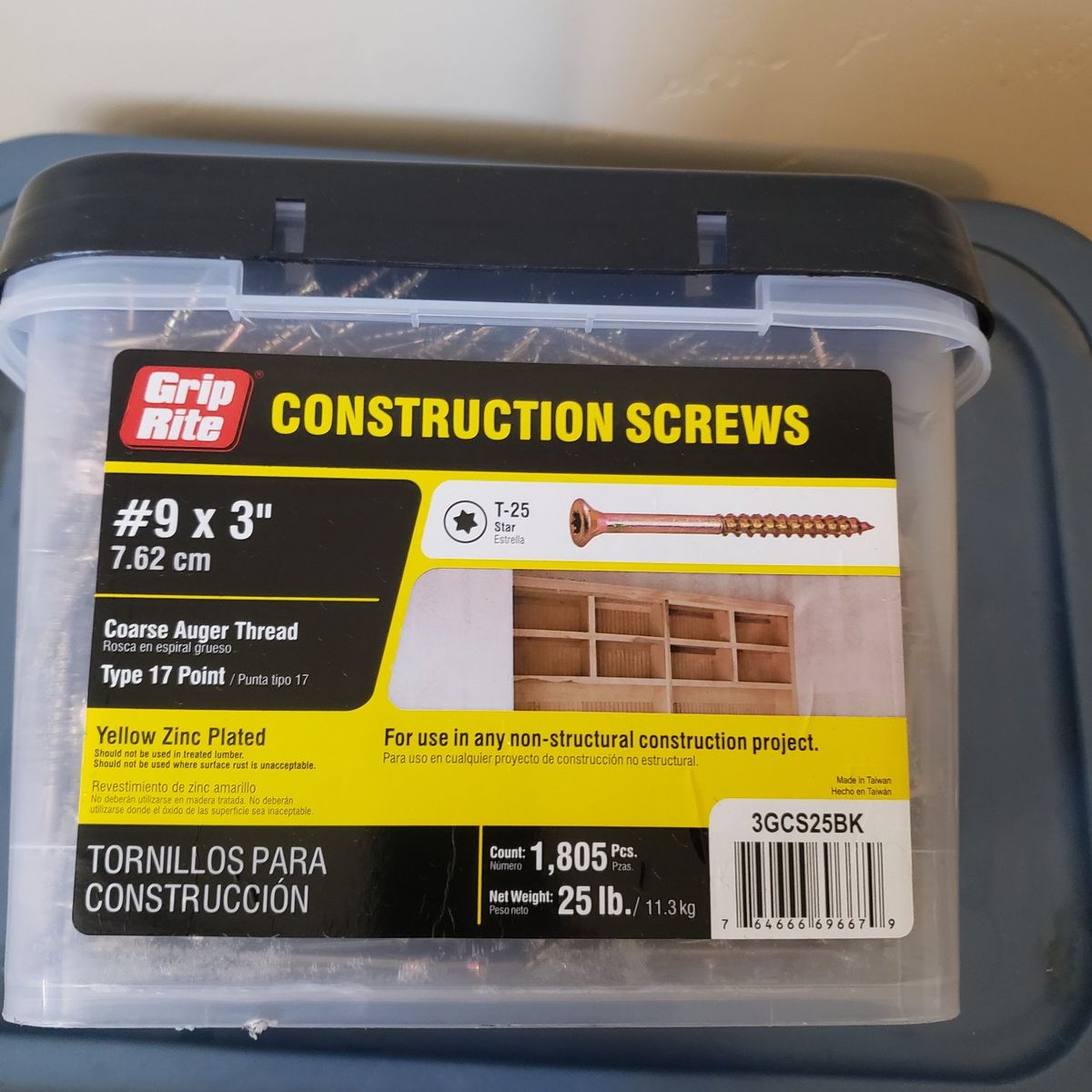 3 "construction screws