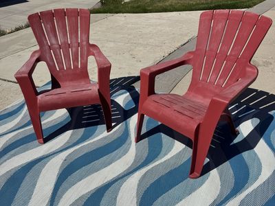 2x Deluxe Adirondack Chair Allweather Resin Patio