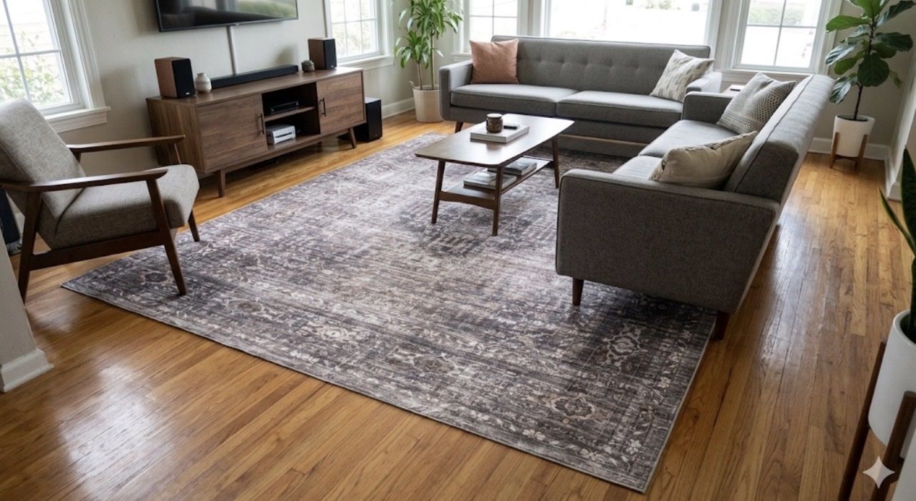 BRAND NEW Vintage Distressed Medallion Area Rug – 8x10