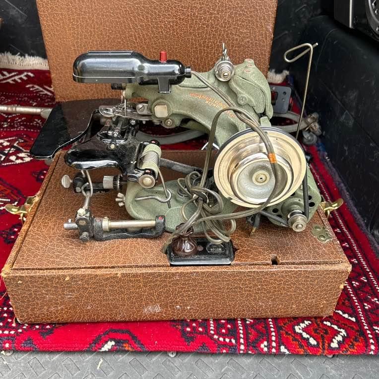 Vintage The American Blind Stitch machine W/carrying Case