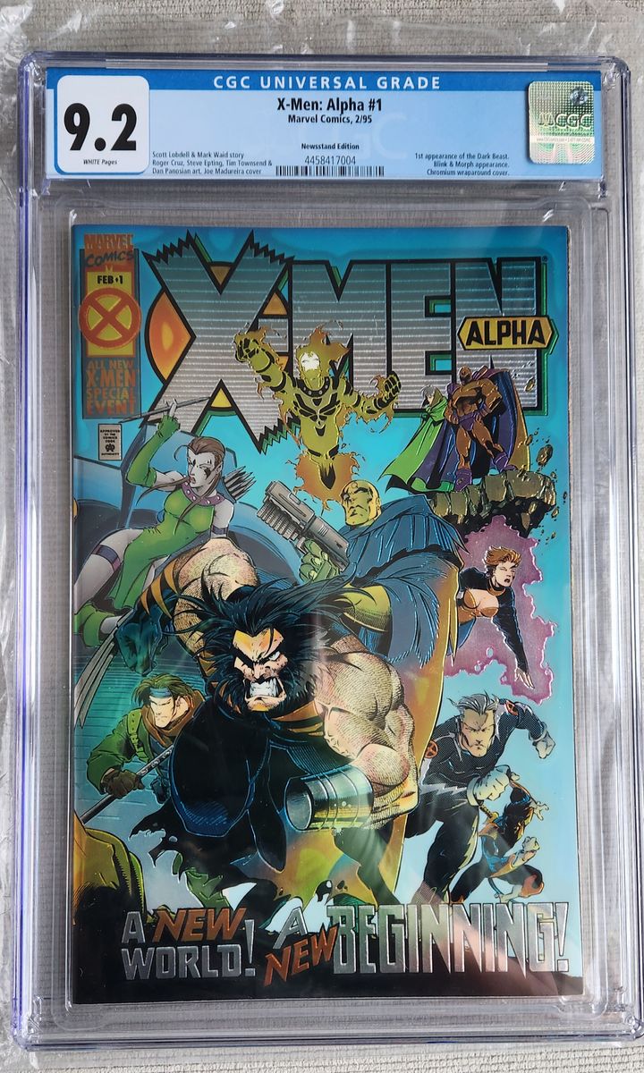 X-Men Alpha #1 Newsstand 1995 Marvel Comic CGC  9.2