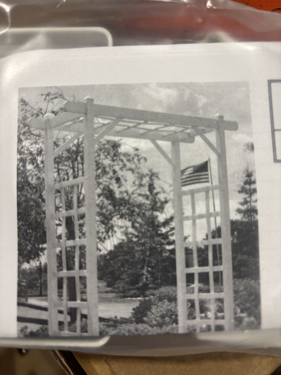 New White Vinyl Garden Arbor