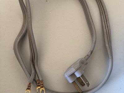Heavy Duty 220V 3-Prong Power Cord with Spade Connectors - Dryer
