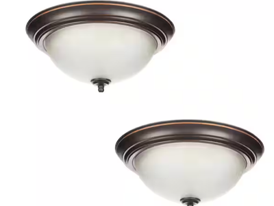 Two 13" light fixtures - oil rubbed bronze