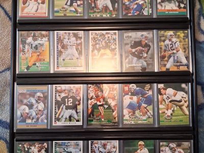 Vintage NFL Football Trading Card Collection - Joe Montana, Dan Marino, Steve Young & More (Framed)