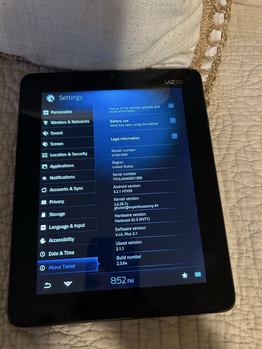 Vizio VTAB1008 Android Tablet - 8-Inch Display, Used