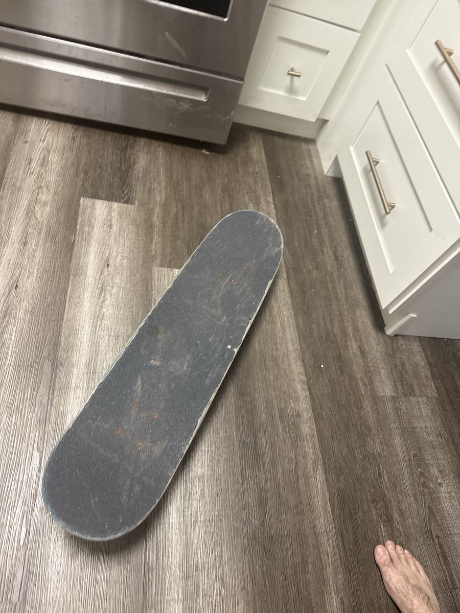 RiderWorld Skateboard Deck with Trucks - Black/Blue, Used
