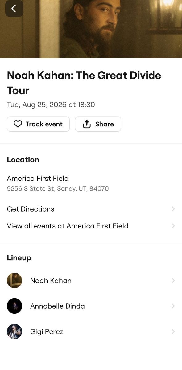 Noah Kahan Tickets- America First Field