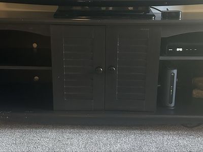 Entertainment Center with Two Matching Bookcases - Media Console/armoire & Shelving Unit Set