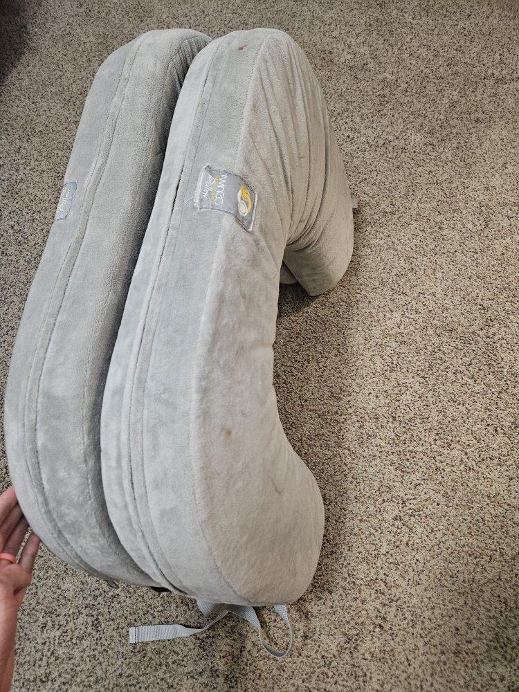 TwinGo Tandem Nursing Pillow for Twins - Grey
