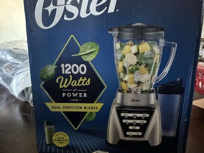 New, Oster 1200-Watt 6-Cup Blender with Dual Direction Blades & 24oz Blend-N-Go Cup