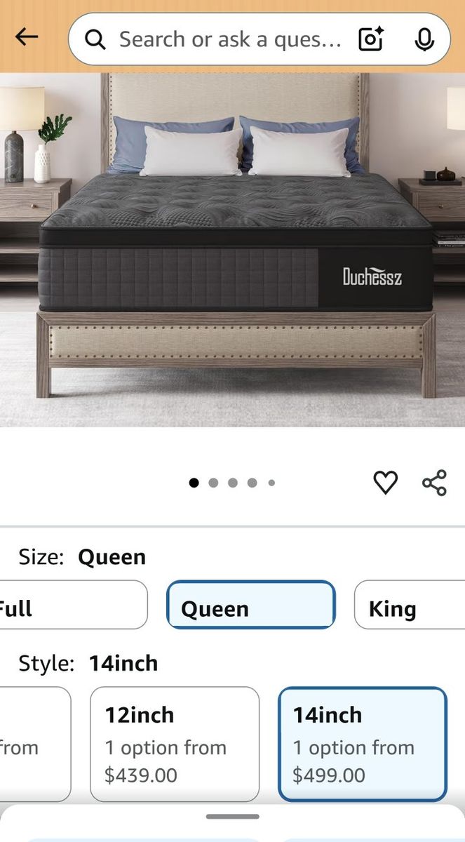 Practically new 2026 black queen mattress 14".