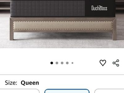 Practically new 2026 black queen mattress 14".