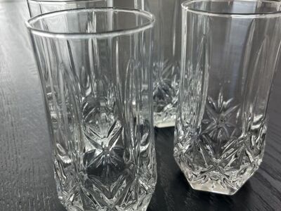 4 Matching China Glasses $10 for set