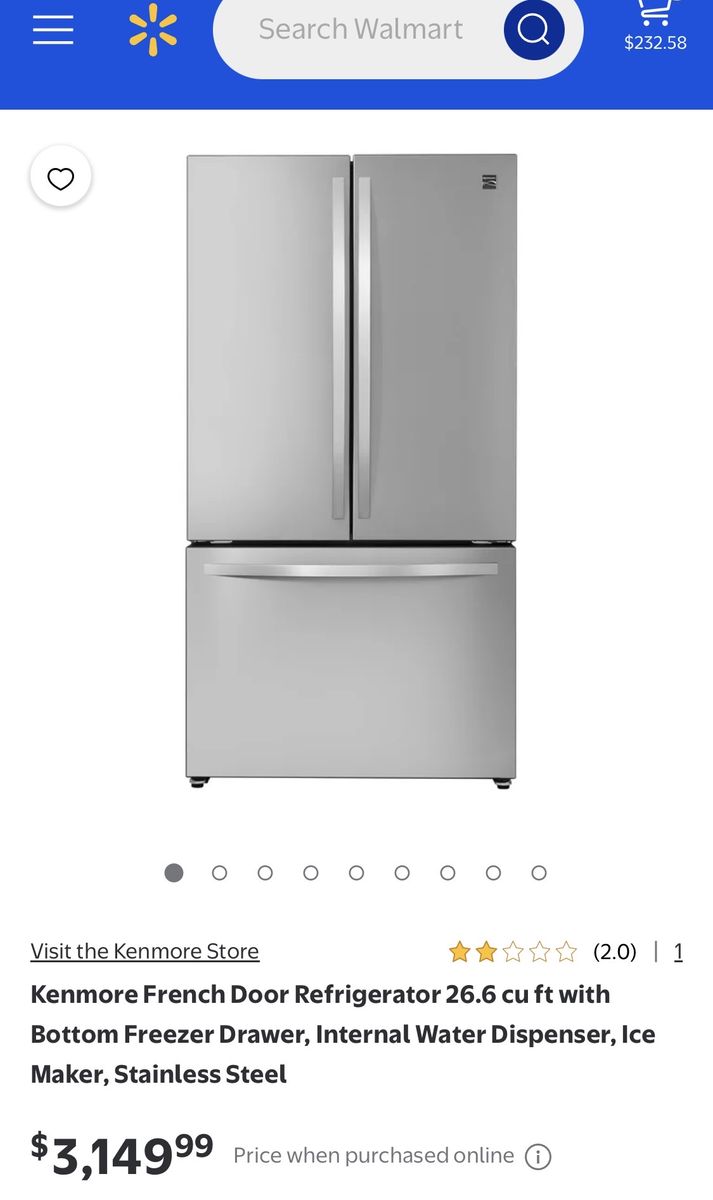 Kenmore 26.6 cu. ft. French Door Refrigerator - Stainless Steel