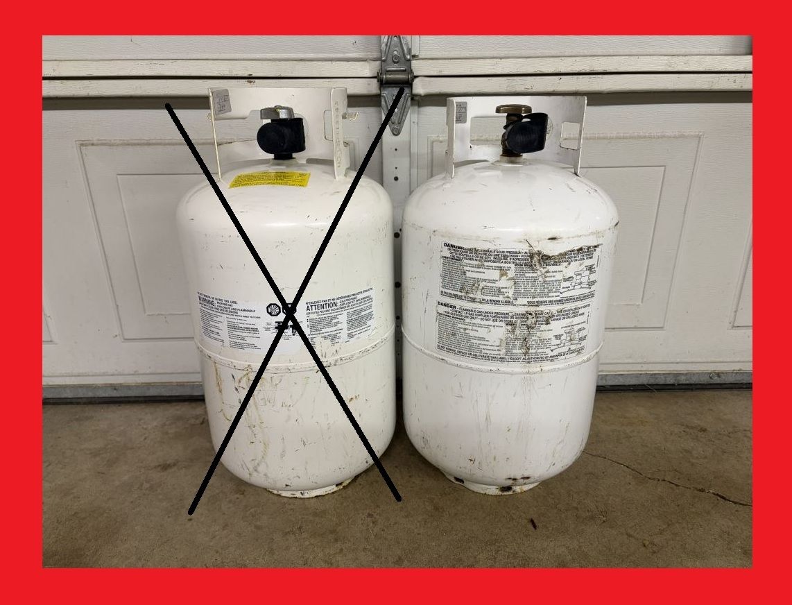 FULL 7 gallon / 30 lb. Propane LP Gas Cylinder/Tank/Bottle for BBQ, Grill, RV... 30lbs.
