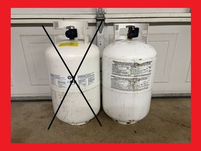 FULL 7 gallon / 30 lb. Propane LP Gas Cylinder/Tank/Bottle for BBQ, Grill, RV... 30lbs.