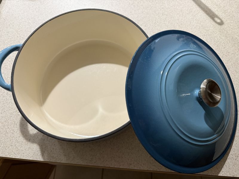 Tramontina 7 Qt Enameled Cast Iron Dutch Oven - Blue with Lid