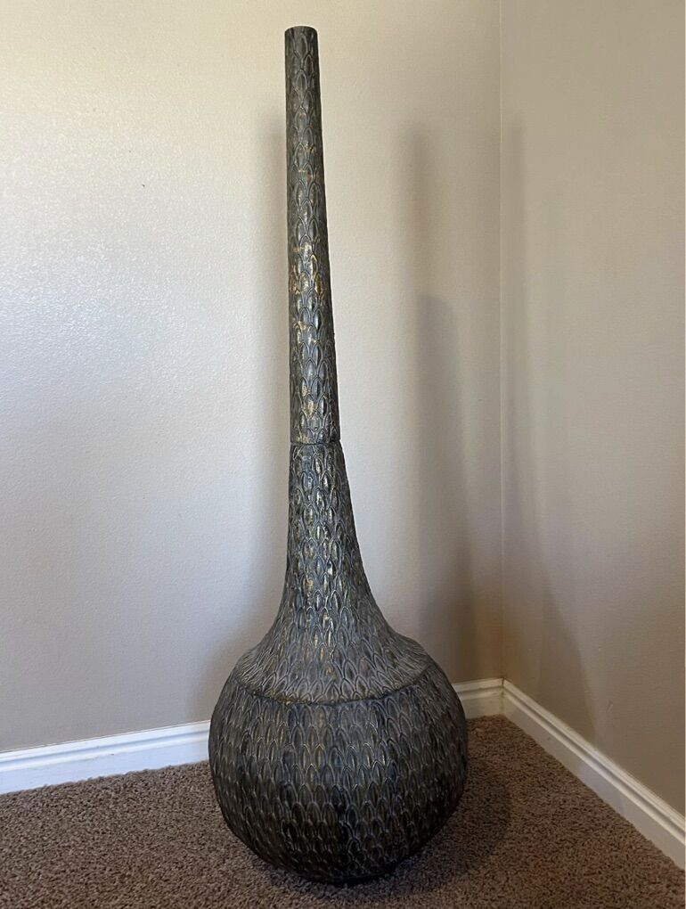 Home Decor: Tall Metalic Vase