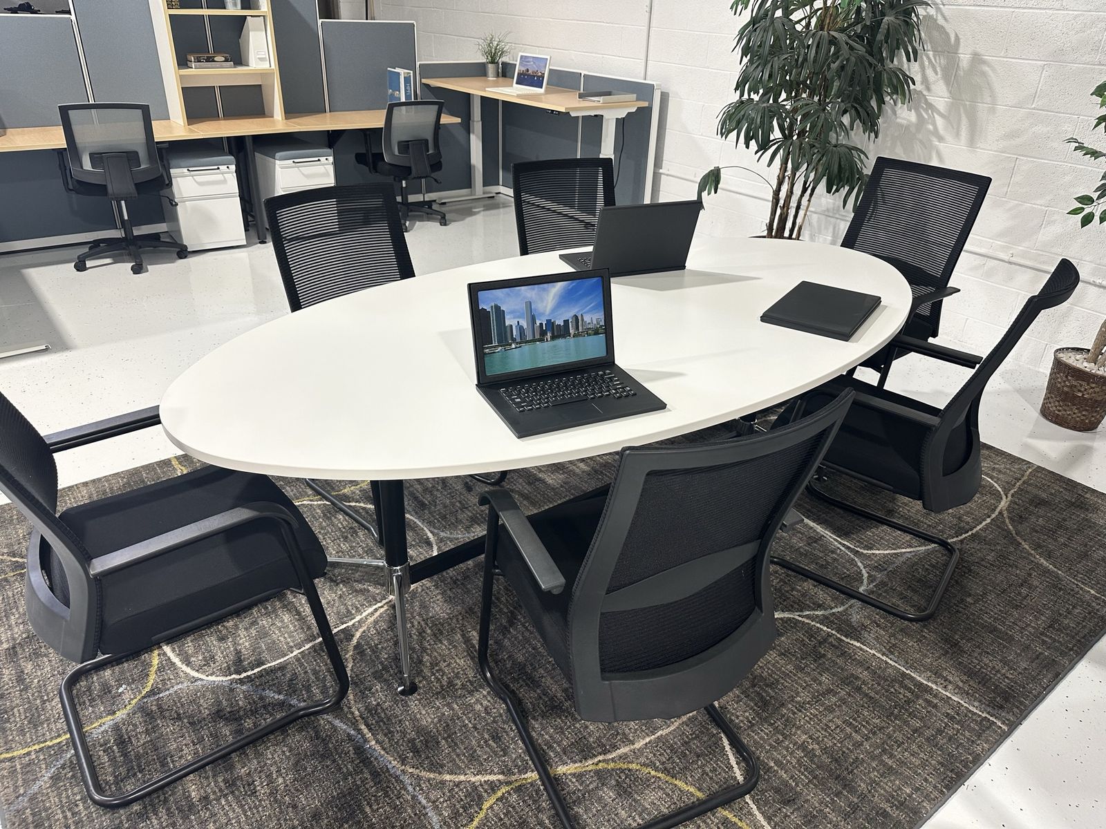 8’ Oval Conference Table