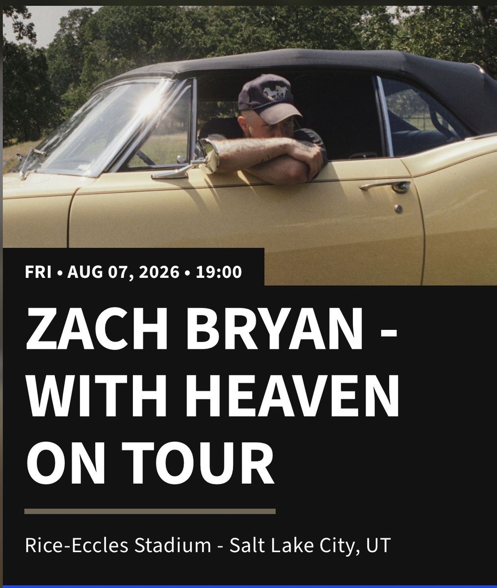 Zach Bryan Tickets - The Quittin Time Tour - Salt Lake City, UT (Up to 4 Tickets)