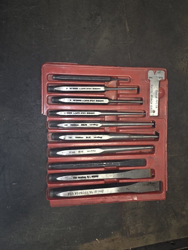 Snap-on PPC1A Chisel and Punch Set with Chisel Gauge - 11 Piece USA Made